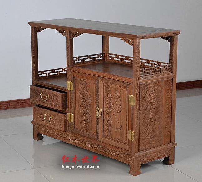 明清古典 非洲小鸡翅木家具 鸡翅木餐边柜 实木储物柜-3