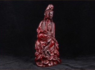 小叶紫檀观音佛像根雕木制工艺品 手工木雕摆件工艺品