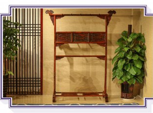 红木家具老挝大红酸枝精品龙头衣帽架