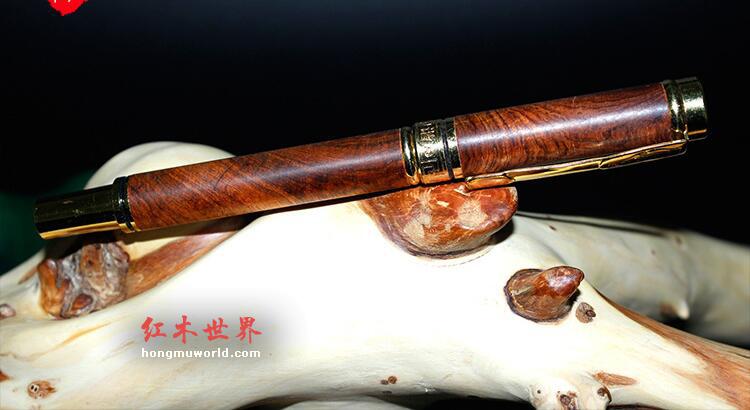 海南黄花梨圆珠笔钢笔二用 办公钢笔商务礼品-1