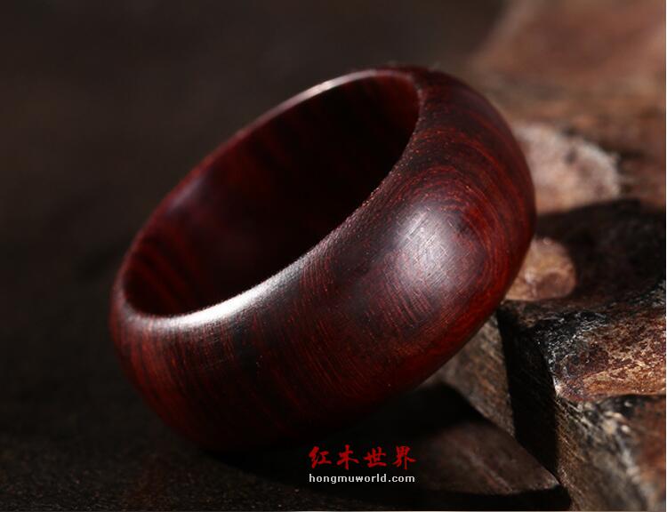 印度小叶紫檀戒指扳指-5