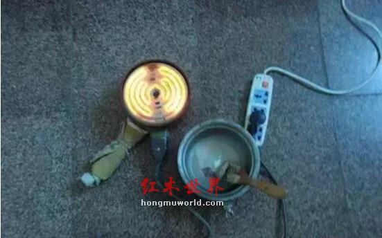 手把手教你给红木家具做烫蜡保养-4