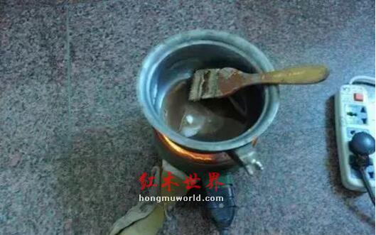 手把手教你给红木家具做烫蜡保养-5