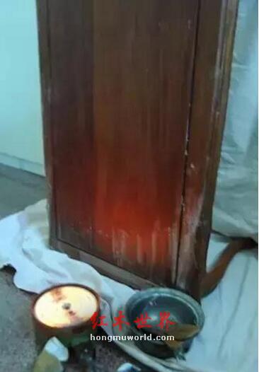 手把手教你给红木家具做烫蜡保养-9