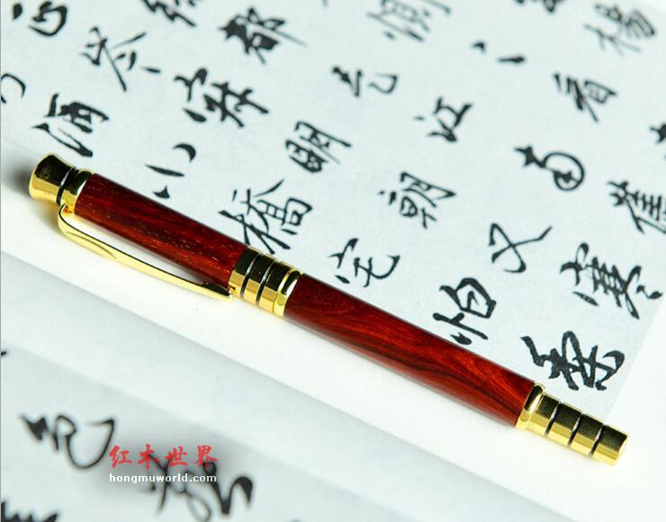 办公用品印度小叶紫檀钢笔-2