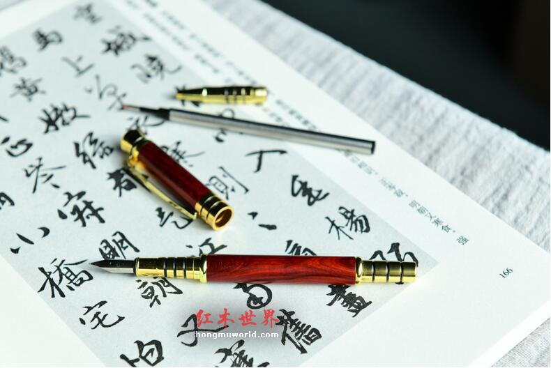 办公用品印度小叶紫檀钢笔-6