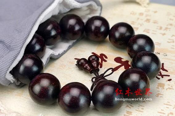 小叶紫檀手串如何保养和盘玩？只黑不亮如何修复？-2